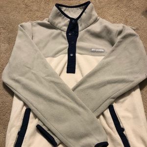 Grey/Tan Columbia Quarter Snap Fleece